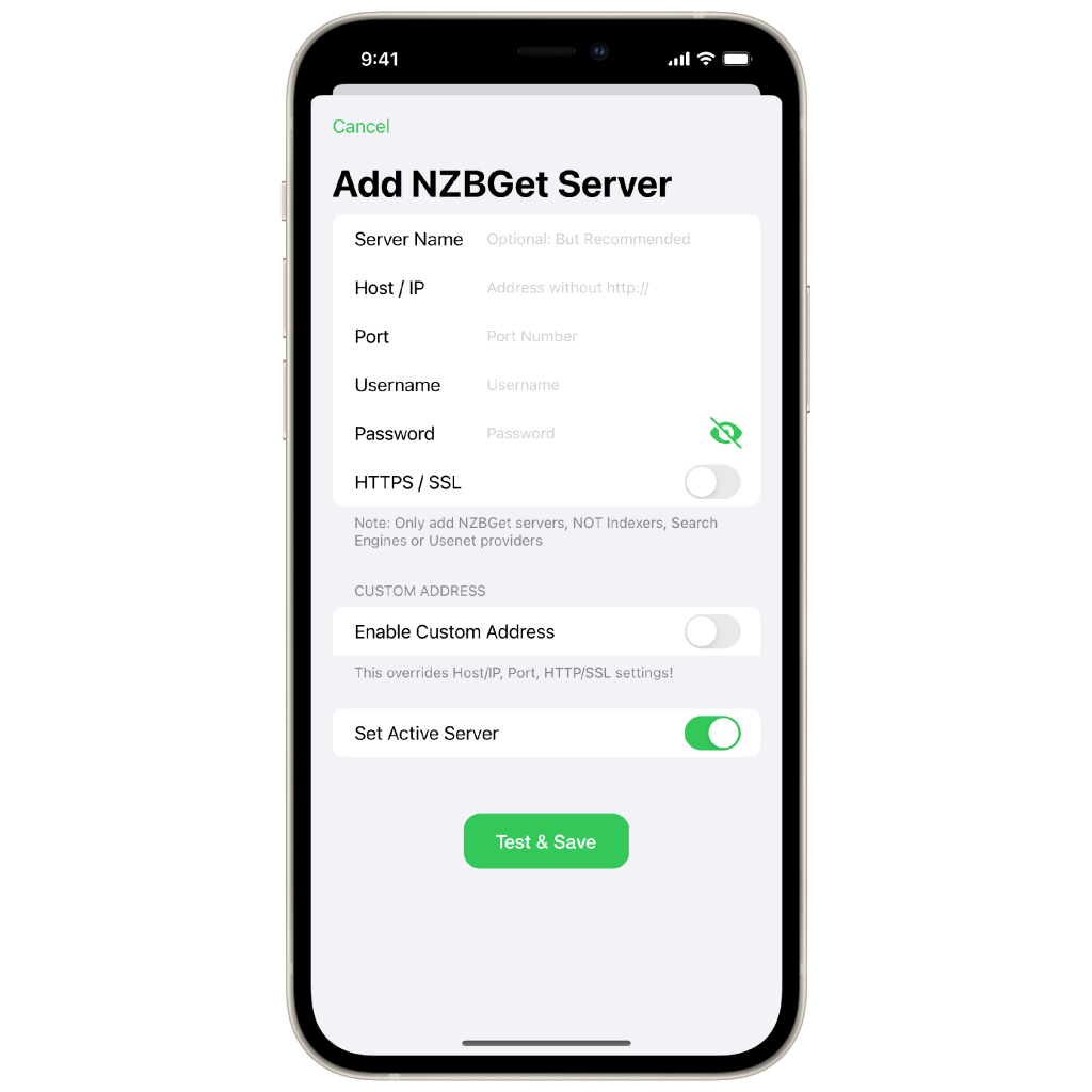 FAQ Add NZBGet Servers NZBClient