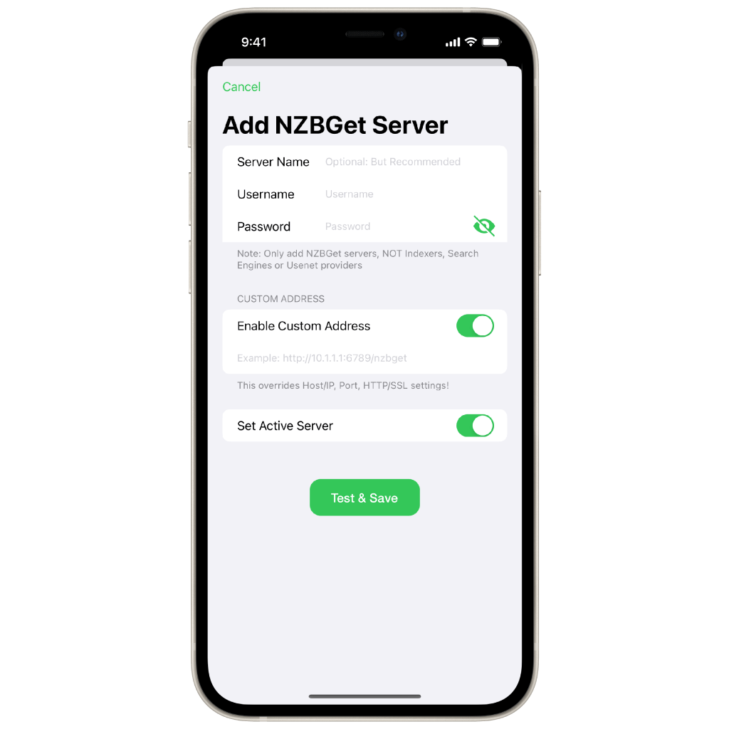 FAQ Add NZBGet Servers NZBClient